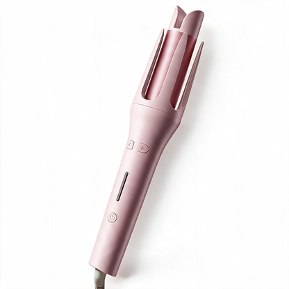 Automatic Hair Curler & Waver | No-Damage Tourmaline Ceramic | 4 Heat Settings | Pink/Purple