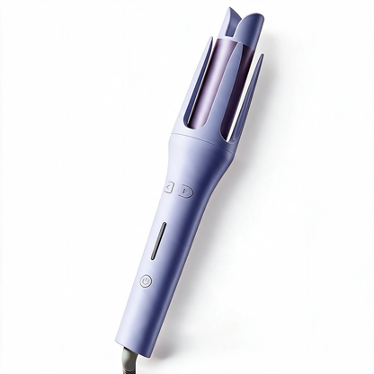 Automatic Hair Curler & Waver | No-Damage Tourmaline Ceramic | 4 Heat Settings | Pink/Purple